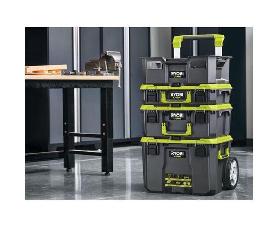 Ящик для инструментов Ryobi модульный Link RSL102, 23.5х56х40.5см, пластик (5132006073), изображение 5 Ящик для инструментов Ryobi модульный Link RSL102, 23.5х56х40.5см, пластик (5132006073), изображение 5