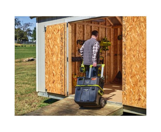 Ящик для инструментов Ryobi модульный Link RSL201, на колесиках, телескопическая рукоятка, 39х57х49.5см, пластик (5132006074), изображение 10 Ящик для инструментов Ryobi модульный Link RSL201, на колесиках, телескопическая рукоятка, 39х57х49.5см, пластик (5132006074), изображение 10