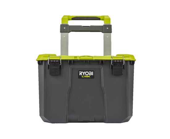 Ящик для инструментов Ryobi модульный Link RSL201, на колесиках, телескопическая рукоятка, 39х57х49.5см, пластик (5132006074), изображение 3 Ящик для инструментов Ryobi модульный Link RSL201, на колесиках, телескопическая рукоятка, 39х57х49.5см, пластик (5132006074), изображение 3