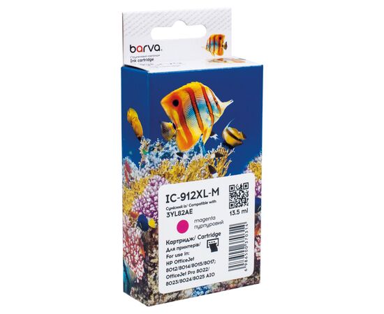 Картридж Barva HP 912XL (3YL78AE/3YL82AE) 900 c, Magenta (IC-912XL-M)