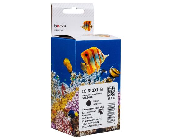 Картридж Barva HP 912XL (3YL80AE/3YL84AE) 1100 c, Black (IC-912XL-B)