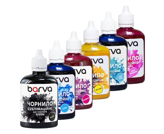 Чорнило Barva Epson sublimation 6х100 мл, BK/C/M/Y/LC/LM SET (SUB-100-2MP)