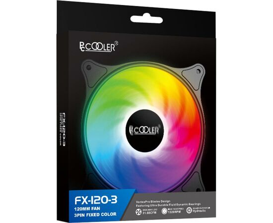 Кулер до корпусу PcCooler FX-120-3, зображення 7 Кулер до корпусу PcCooler FX-120-3, зображення 7