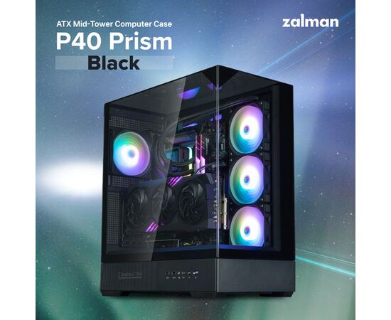 Корпус Zalman P40 Prism (P40PRISMBLACK), зображення 2 Корпус Zalman P40 Prism (P40PRISMBLACK), зображення 2