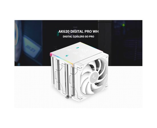 Кулер до процесора Deepcool AK620 Digital Pro White (R-AK620-WHAPMN-G), зображення 11 Кулер до процесора Deepcool AK620 Digital Pro White (R-AK620-WHAPMN-G), зображення 11