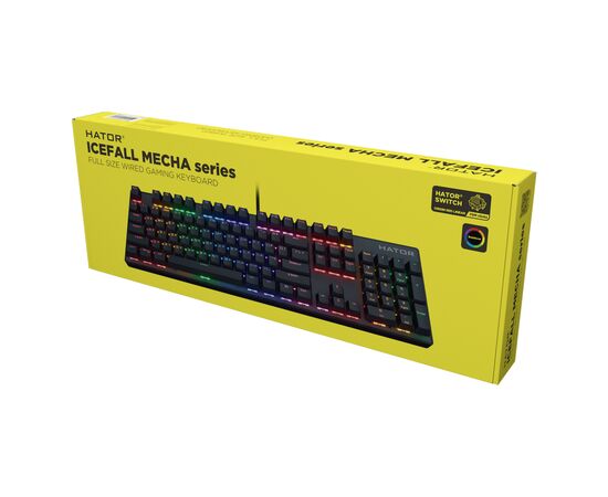 Клавиатура Hator Icefall Mecha Rainbow USB Black (HTK104UA), изображение 6 Клавиатура Hator Icefall Mecha Rainbow USB Black (HTK104UA), изображение 6
