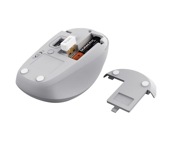 Мышка Trust Yvi+ Multi-Device Wireless/Bluetooth White (25454), изображение 4 Мышка Trust Yvi+ Multi-Device Wireless/Bluetooth White (25454), изображение 4
