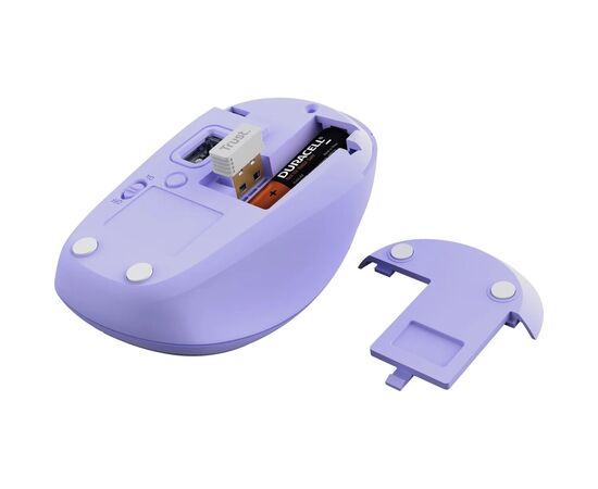 Мишка Trust Yvi+ Multi-Device Wireless/Bluetooth Purple (25583), зображення 4 Мишка Trust Yvi+ Multi-Device Wireless/Bluetooth Purple (25583), зображення 4