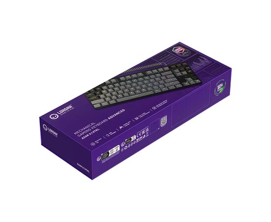 Клавиатура Lorgar Azar 514TKL RGB Mechanical USB UA Black/Grey (LRG-GK514TKL-BK-UA), изображение 8 Клавиатура Lorgar Azar 514TKL RGB Mechanical USB UA Black/Grey (LRG-GK514TKL-BK-UA), изображение 8
