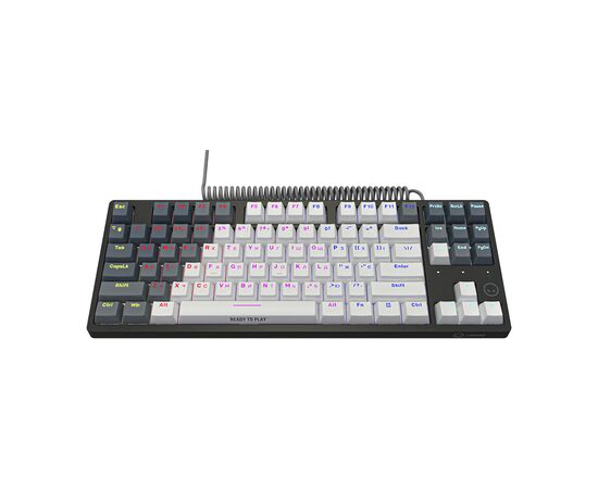Клавиатура Lorgar Azar 514TKL RGB Mechanical USB UA White/Grey (LRG-GK514TKL-WH-UA), изображение 2 Клавиатура Lorgar Azar 514TKL RGB Mechanical USB UA White/Grey (LRG-GK514TKL-WH-UA), изображение 2