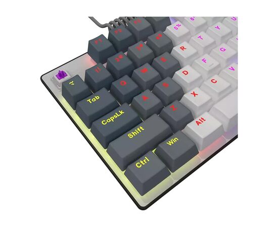 Клавиатура Lorgar Azar 514TKL RGB Mechanical USB UA White/Grey (LRG-GK514TKL-WH-UA), изображение 4 Клавиатура Lorgar Azar 514TKL RGB Mechanical USB UA White/Grey (LRG-GK514TKL-WH-UA), изображение 4