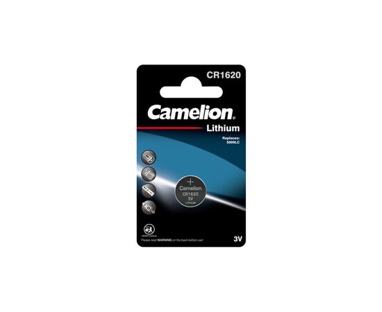 Батарейка CR 1620 Lithium * 1 Camelion (CR1620-BP1)