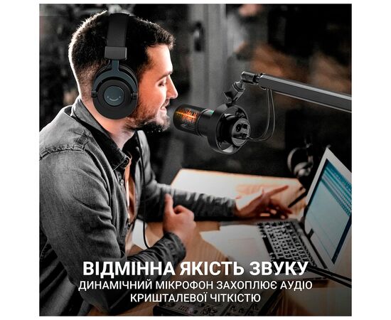 Мікрофон Fifine T688 USB/XLR Black (T688), зображення 9 Мікрофон Fifine T688 USB/XLR Black (T688), зображення 9