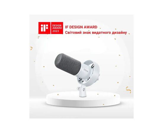 Мікрофон Fifine T688W USB/XLR White (T688W), зображення 7 Мікрофон Fifine T688W USB/XLR White (T688W), зображення 7