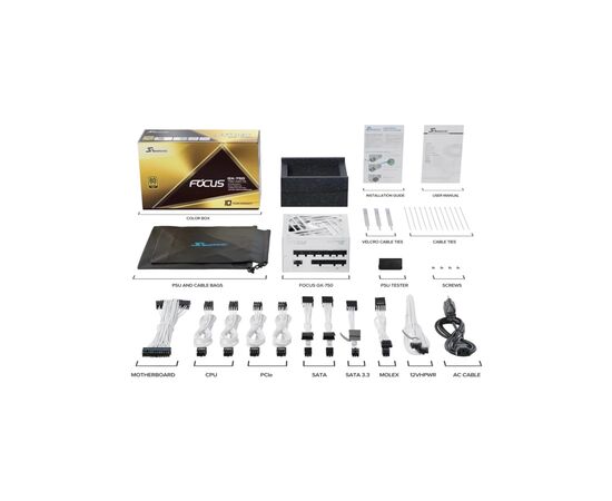 Блок питания Seasonic 750W (FOCUS-GX-750-V4-WHITE), изображение 9 Блок питания Seasonic 750W (FOCUS-GX-750-V4-WHITE), изображение 9