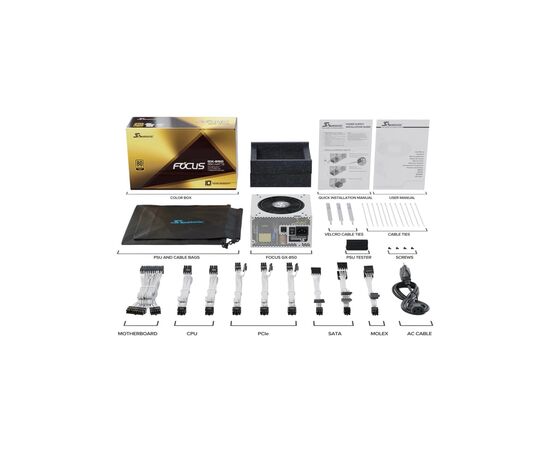 Блок питания Seasonic 850W (FOCUS-GX-850-WHITE), изображение 9 Блок питания Seasonic 850W (FOCUS-GX-850-WHITE), изображение 9