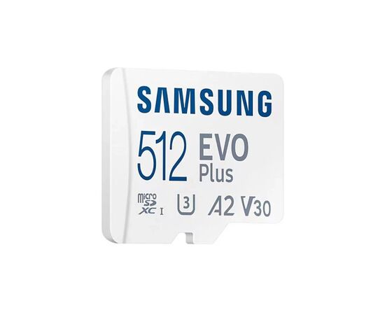 Карта памяти Samsung 512 GB microSDXC Class 10 UHS-I U3 V30 A2 EVO Plus+SD Adapte (MB-MC512SA/EU), изображение 3 Карта памяти Samsung 512 GB microSDXC Class 10 UHS-I U3 V30 A2 EVO Plus+SD Adapte (MB-MC512SA/EU), изображение 3