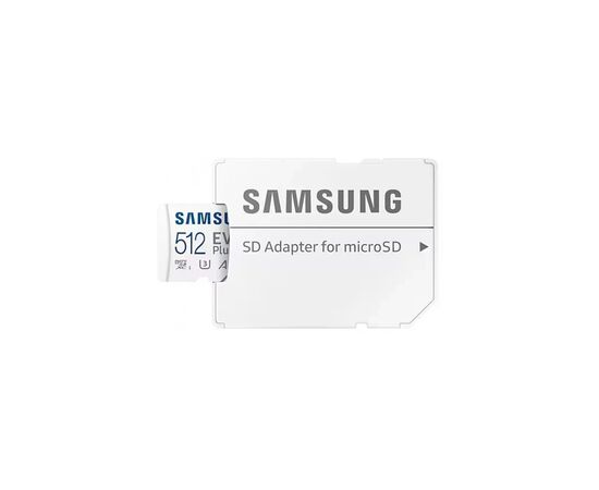 Карта памяти Samsung 512 GB microSDXC Class 10 UHS-I U3 V30 A2 EVO Plus+SD Adapte (MB-MC512SA/EU), изображение 4 Карта памяти Samsung 512 GB microSDXC Class 10 UHS-I U3 V30 A2 EVO Plus+SD Adapte (MB-MC512SA/EU), изображение 4