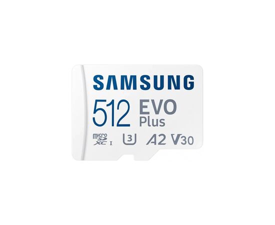 Карта памяти Samsung 512 GB microSDXC Class 10 UHS-I U3 V30 A2 EVO Plus+SD Adapte (MB-MC512SA/EU)