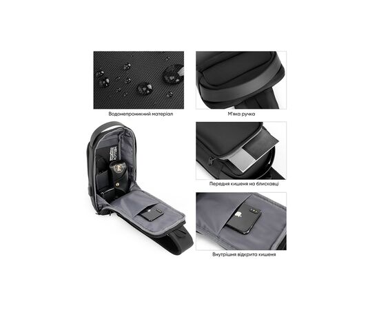 Рюкзак для ноутбука Porto 10" RNC-4043 Black (RNC-4043BK), зображення 5 Рюкзак для ноутбука Porto 10" RNC-4043 Black (RNC-4043BK), зображення 5