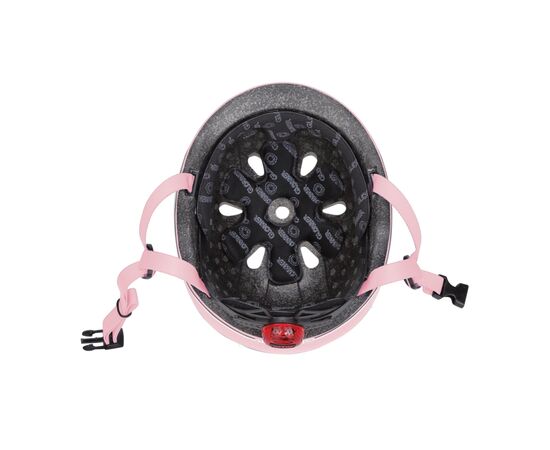 Шлем Globber Go up lights 45-51см пастельний рожевий, з ліхтариком (506-210), изображение 5 Шлем Globber Go up lights 45-51см пастельний рожевий, з ліхтариком (506-210), изображение 5