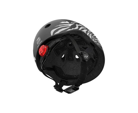 Шлем Scoot&Ride 45-51см, зебра, с фонариком (SR-181206-ZEBRA), изображение 7 Шлем Scoot&Ride 45-51см, зебра, с фонариком (SR-181206-ZEBRA), изображение 7