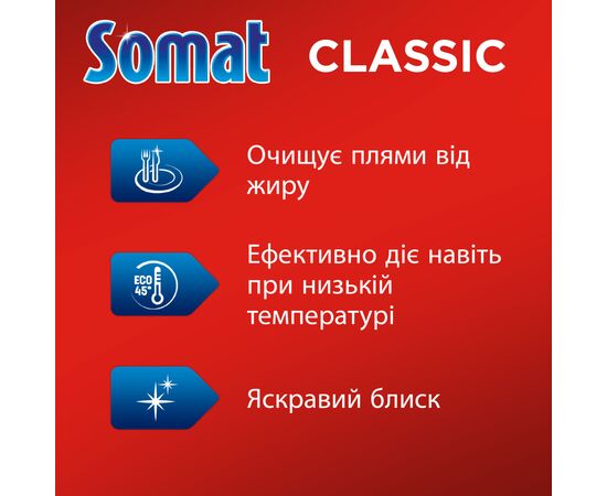 Таблетки для посудомийних машин Somat Classic Power 95+95 шт. (9000101821406), зображення 2 Таблетки для посудомийних машин Somat Classic Power 95+95 шт. (9000101821406), зображення 2