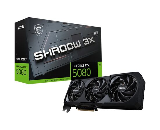 Видеокарта MSI GeForce RTX5080 16GB SHADOW 3X OC (RTX 5080 16G SHADOW 3X OC), изображение 7 Видеокарта MSI GeForce RTX5080 16GB SHADOW 3X OC (RTX 5080 16G SHADOW 3X OC), изображение 7
