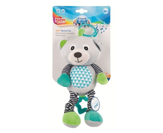 Погремушка Canpol плюшевая музыкальная BEARS серая (68/053_grey)