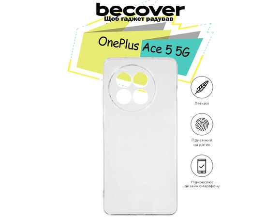 Чехол для мобильного телефона BeCover OnePlus Ace 5 5G Transparancy (713161), изображение 4