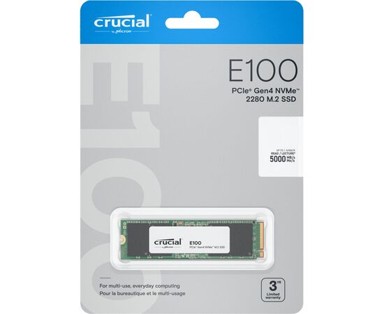 Накопичувач SSD M.2 2280 480GB E100 Micron (CT480E100SSD8), зображення 4 Накопичувач SSD M.2 2280 480GB E100 Micron (CT480E100SSD8), зображення 4