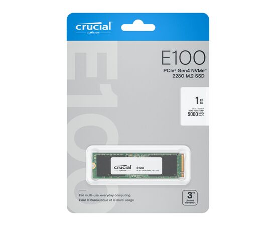 Накопитель SSD M.2 2280 1TB E100 Micron (CT1000E100SSD8), изображение 4 Накопитель SSD M.2 2280 1TB E100 Micron (CT1000E100SSD8), изображение 4