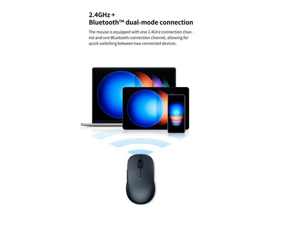 Мышка Xiaomi Dual-mode Wireless Mouse 2 Black (BHR8850GL) (1122318), изображение 6 Мышка Xiaomi Dual-mode Wireless Mouse 2 Black (BHR8850GL) (1122318), изображение 6