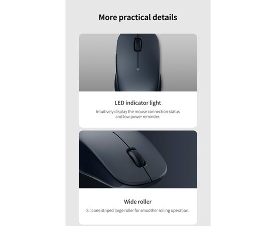 Мышка Xiaomi Dual-mode Wireless Mouse 2 Black (BHR8850GL) (1122318), изображение 8 Мышка Xiaomi Dual-mode Wireless Mouse 2 Black (BHR8850GL) (1122318), изображение 8