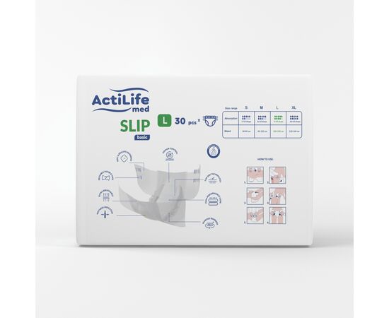 Подгузники для взрослых ActiLife Med Basic L, 30 шт (4820174981662), изображение 2 Подгузники для взрослых ActiLife Med Basic L, 30 шт (4820174981662), изображение 2