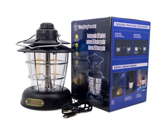 Фонарь Westinghouse RETRO 6W LED Filament WF241 Type-C з функцією Power Bank Чорний (WF241-CB(Black)), изображение 7 Фонарь Westinghouse RETRO 6W LED Filament WF241 Type-C з функцією Power Bank Чорний (WF241-CB(Black)), изображение 7