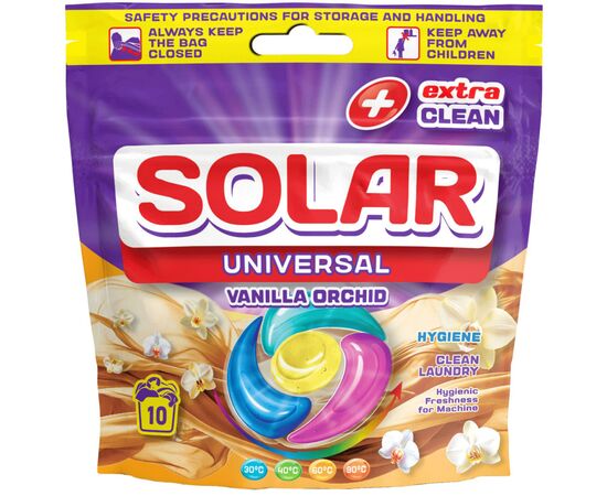Капсули для прання Solar Household Universal Vanilla Orchid 10 шт. (4820269930278)