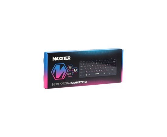 Клавиатура Maxxter KBW-C01B-UA Wireless UA Black (KBW-C01B-UA), изображение 5 Клавиатура Maxxter KBW-C01B-UA Wireless UA Black (KBW-C01B-UA), изображение 5