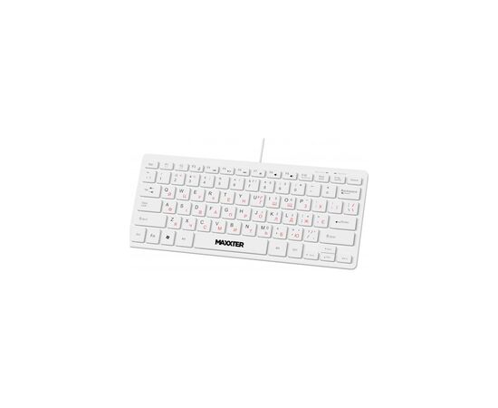 Клавиатура Maxxter KBM-C01W-UA USB UA White (KBM-C01W-UA), изображение 2 Клавиатура Maxxter KBM-C01W-UA USB UA White (KBM-C01W-UA), изображение 2
