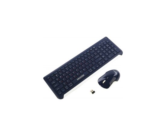 Комплект Maxxter KMS-WCM-01BL-UA Wireless UA Blue (KMS-WCM-01BL-UA), зображення 2 Комплект Maxxter KMS-WCM-01BL-UA Wireless UA Blue (KMS-WCM-01BL-UA), зображення 2