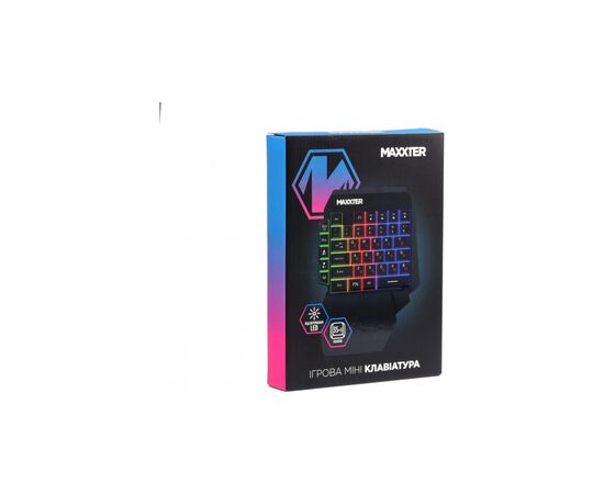 Клавиатура Maxxter KBG-OH-01B-UA USB UA Black (KBG-OH-01B-UA), изображение 5 Клавиатура Maxxter KBG-OH-01B-UA USB UA Black (KBG-OH-01B-UA), изображение 5