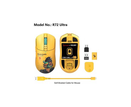 Мишка A4Tech Bloody R72 Ultra Wireless Renegade Sunset (4711421001267), зображення 9 Мишка A4Tech Bloody R72 Ultra Wireless Renegade Sunset (4711421001267), зображення 9
