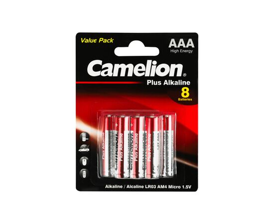 Батарейка Camelion AAA LR03 Plus Alkaline * (5+3) (LR03-BP5+3)