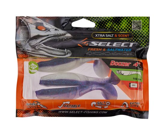 Силикон рыболовный Select Boozer 4" 280 (3 шт/уп) (1870.71.59), изображение 2 Силикон рыболовный Select Boozer 4" 280 (3 шт/уп) (1870.71.59), изображение 2