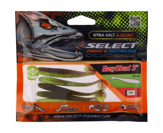 Силикон рыболовный Select Easy Shad 3" 242 (5 шт/уп) (1870.71.30), изображение 2 Силикон рыболовный Select Easy Shad 3" 242 (5 шт/уп) (1870.71.30), изображение 2