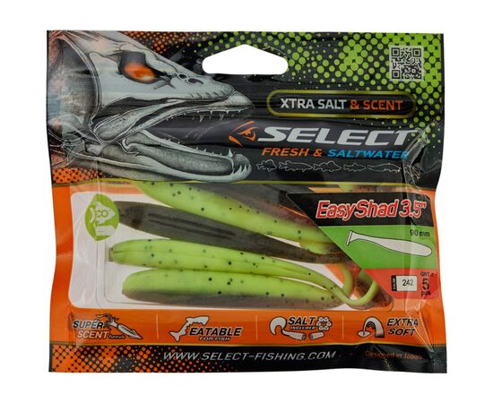 Силикон рыболовный Select Easy Shad 3.5" 242 (5 шт/уп) (1870.71.76), изображение 2 Силикон рыболовный Select Easy Shad 3.5" 242 (5 шт/уп) (1870.71.76), изображение 2