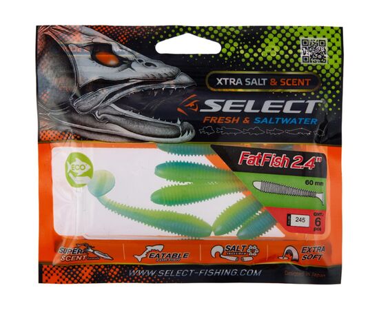 Силикон рыболовный Select FatFish 2.4" 245 (6 шт/уп) (1870.71.39), изображение 2 Силикон рыболовный Select FatFish 2.4" 245 (6 шт/уп) (1870.71.39), изображение 2