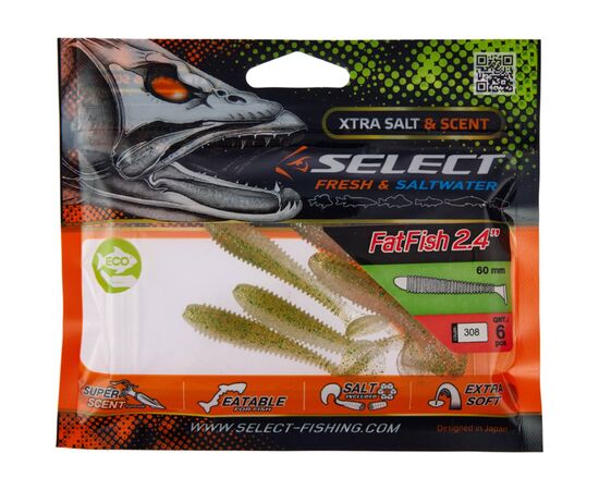 Силикон рыболовный Select FatFish 2.4" 308 (6 шт/уп) (1870.71.42), изображение 2 Силикон рыболовный Select FatFish 2.4" 308 (6 шт/уп) (1870.71.42), изображение 2