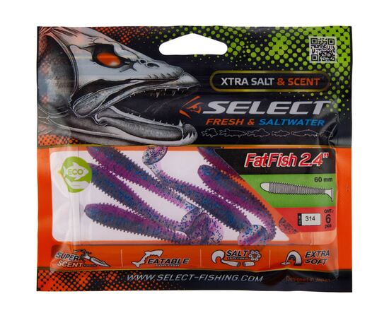 Силикон рыболовный Select FatFish 2.4" 314 (6 шт/уп) (1870.71.43), изображение 2 Силикон рыболовный Select FatFish 2.4" 314 (6 шт/уп) (1870.71.43), изображение 2