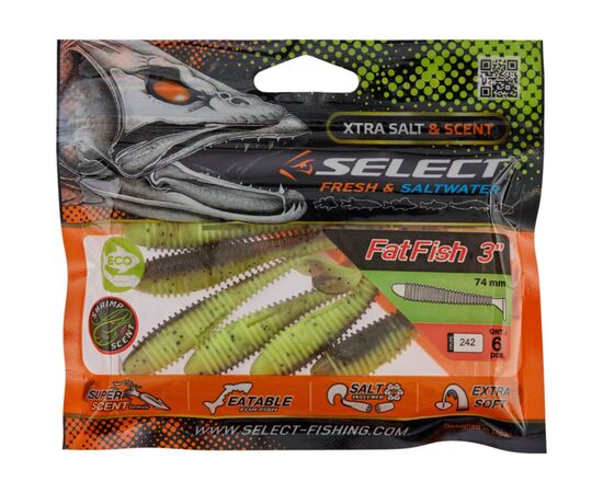 Силикон рыболовный Select FatFish 3" 242 (6 шт/уп) (1870.71.96), изображение 2 Силикон рыболовный Select FatFish 3" 242 (6 шт/уп) (1870.71.96), изображение 2